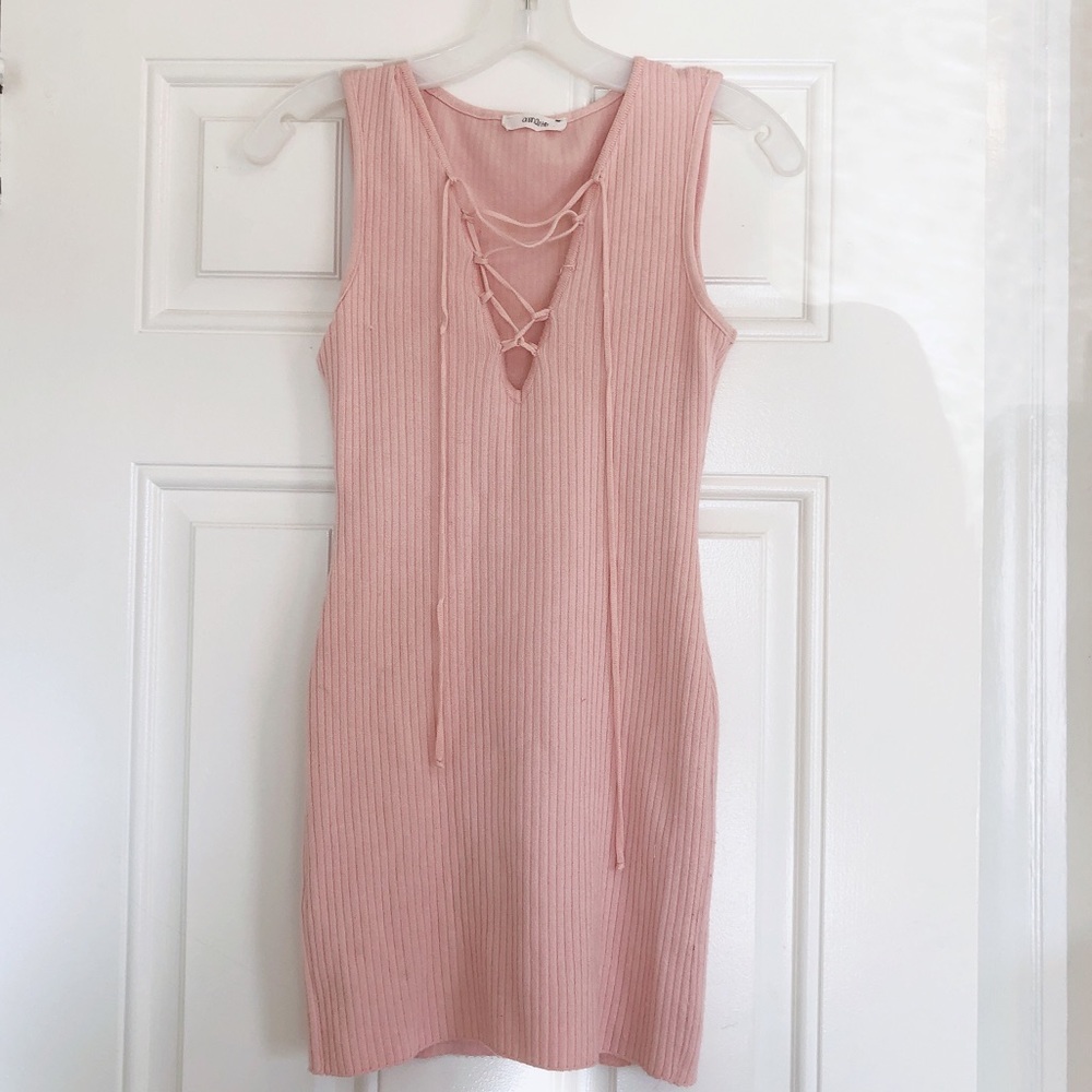 Amante Pink Knit Mini Dress!!